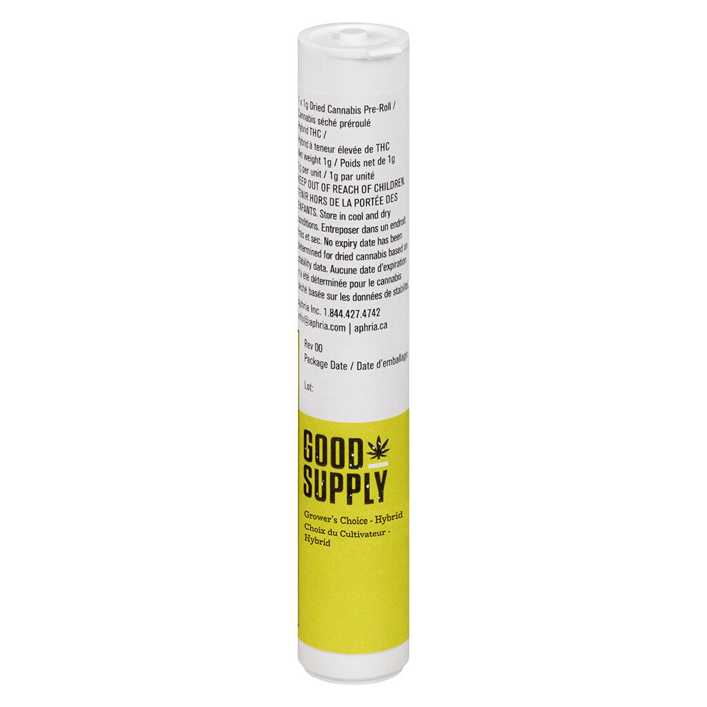 Grower's Choice Hybrid Pre-Roll - Good Supply - Grower's Choice Hybrid Pre-Roll - 1x1g